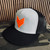 Ballpark Trucker, MESHBACK CAP-BLACK/with ORANGE logo
