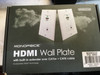 HDMI Wall Plate - 2 Pack - built in extender over cat5e/cat6 cable
