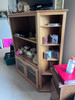 Solid Oak Corner Entertainment Centre/Display