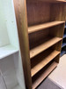 Brown 3 Fixed Shelf Bookcase