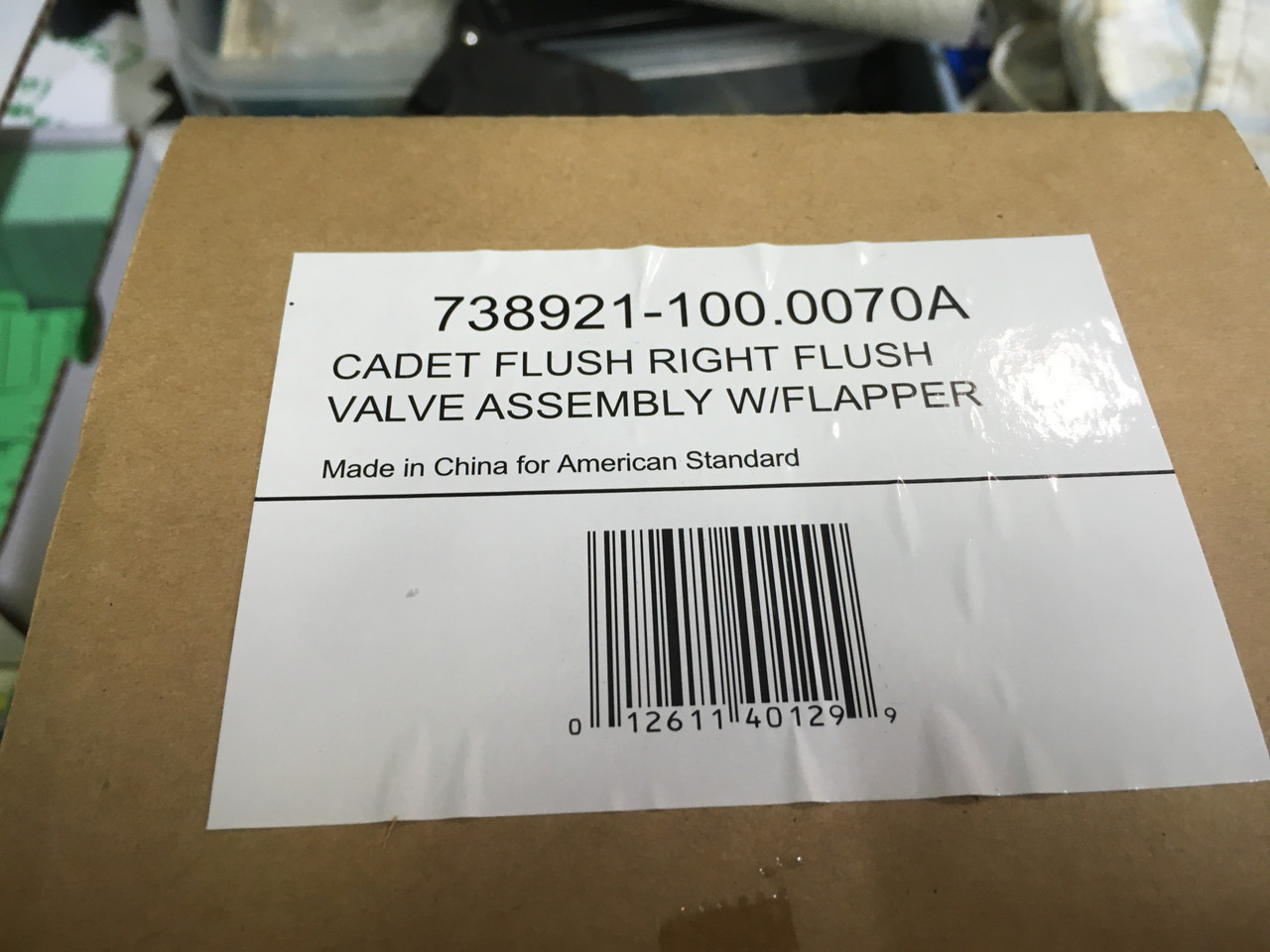 Cadet Flush Right Flush Valve Assembly with Flapper - New