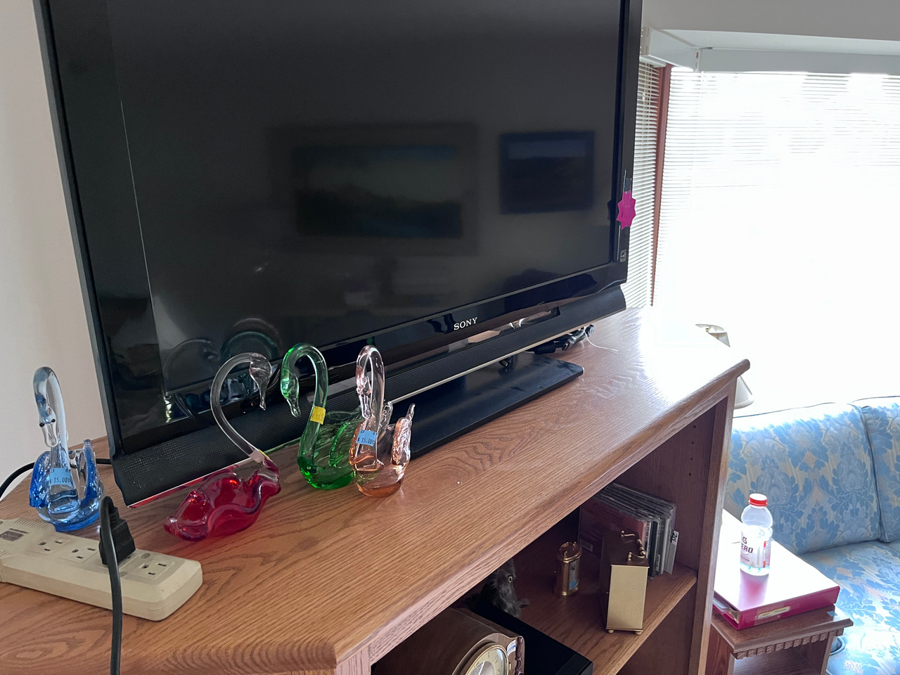 Solid Oak Corner Entertainment Centre/Display