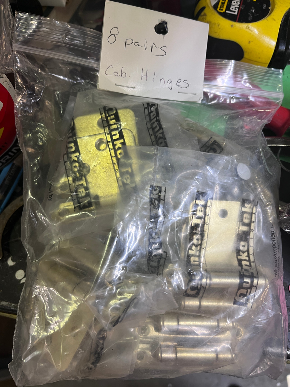 New Cabinet Hinges 8 Pairs per Bag