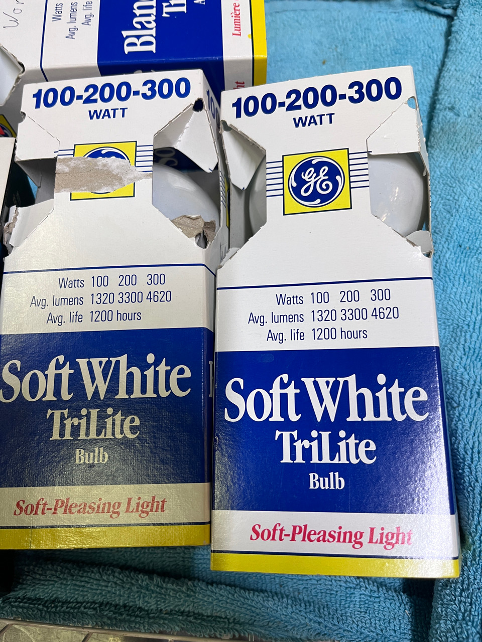 NOS Vintage Mogal Base TriLite Bulbs