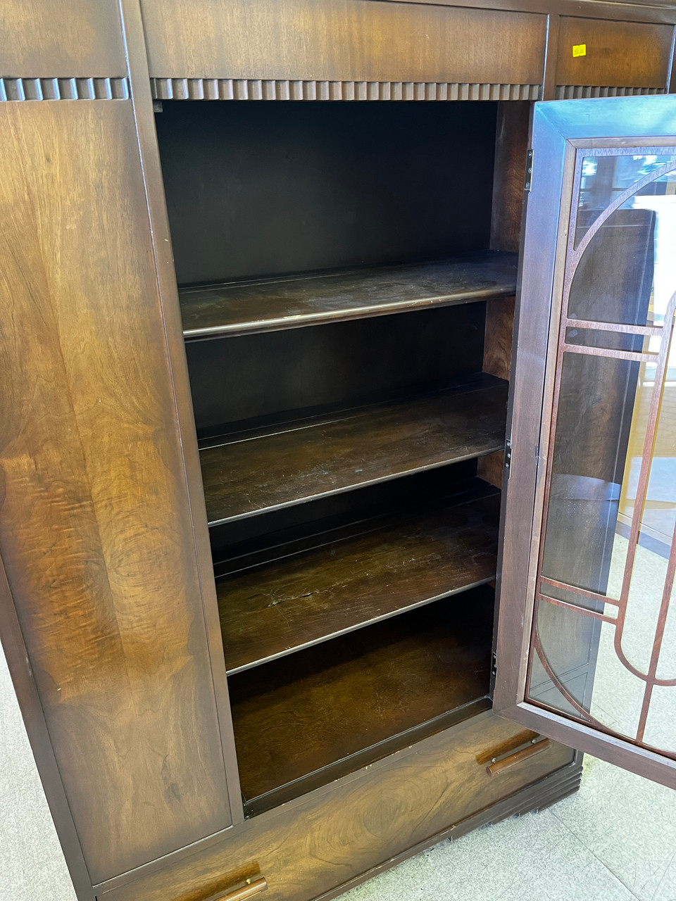Art Deco Walnut China/Display Cabinet