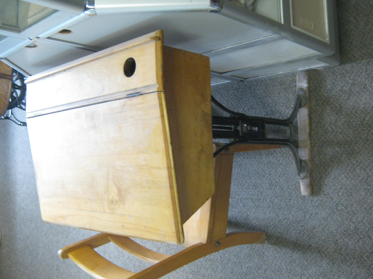antique school desk