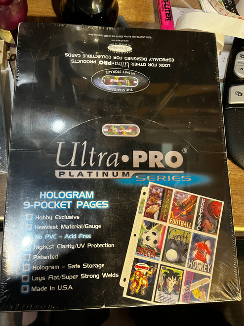 Ultra Pro Platinum Series Hologram 9 Pocket Card Protectors New