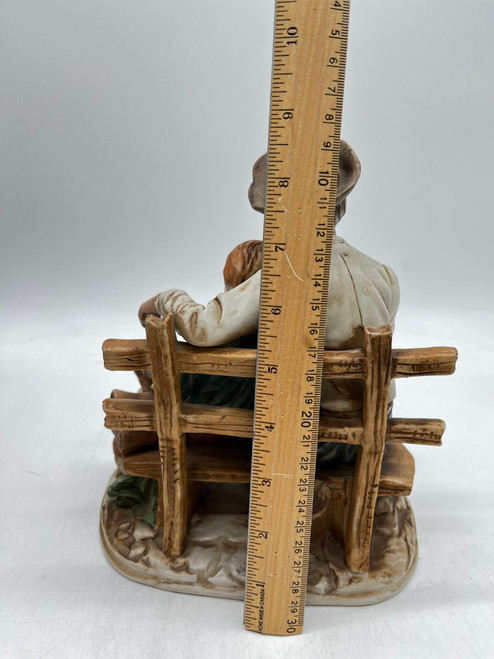 Porcellane D'Arte Grandpa on Bench Figure