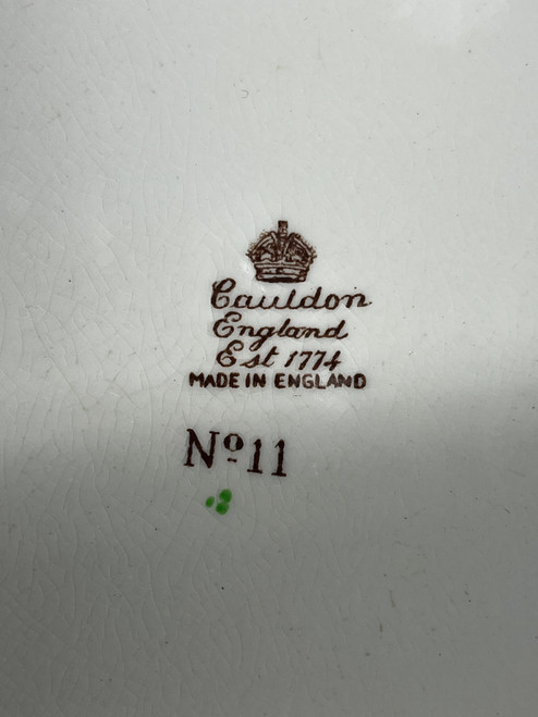 Antique Cauldon Flower Series Dinner Plate