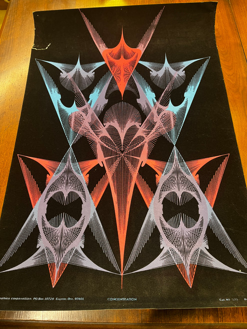 1970's Velvet Black Light Poster