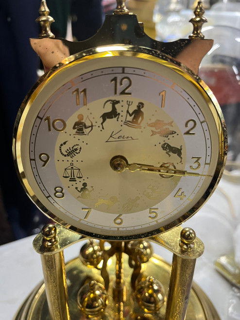 1950's Zern West German Zodiac Anniversary Clock Parts or Repair