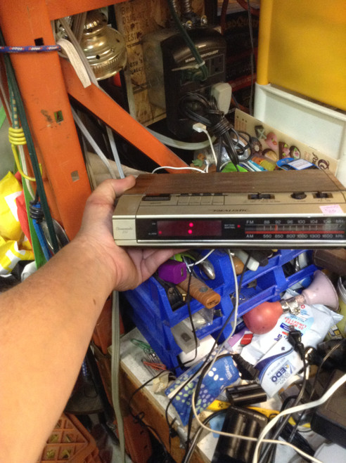 Red LCD clock