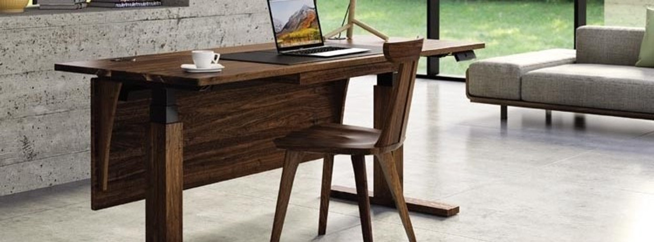 Invigo Cherry Sit-Stand Desk by Copeland Furniture