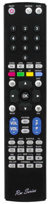 SHARP 43/134M-GB-11B-FEGPX-UK 43/134M-GB-11B-FEGUX 43/134M-GB-11B-FEGUX-UK Replacement Remote Control