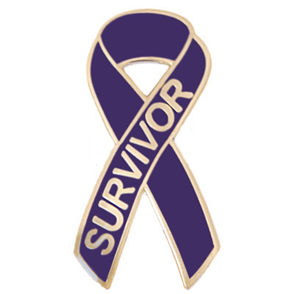 Pancreatic Cancer Awareness Lapel Pin - Survivor