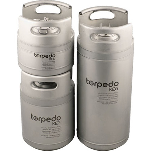Torpedo Kegs (x2) - 2.5ガロン　ケグ - ボールロック付属 Ball Lock Torpedo Kegs - Oak Barrel Winecraft