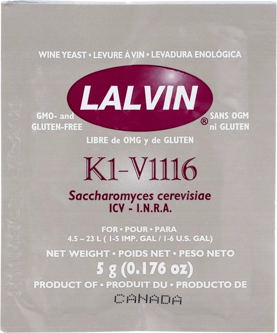 Lalvin K1-V1116 (5 grams) - Oak Barrel Winecraft Lalvin K1-V1116 (5 grams) - Oak Barrel Winecraft
