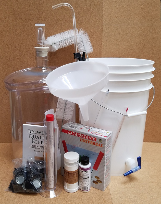Deluxe Equipment Kit w/Plastic Carboy Oak Barrel Winecraft