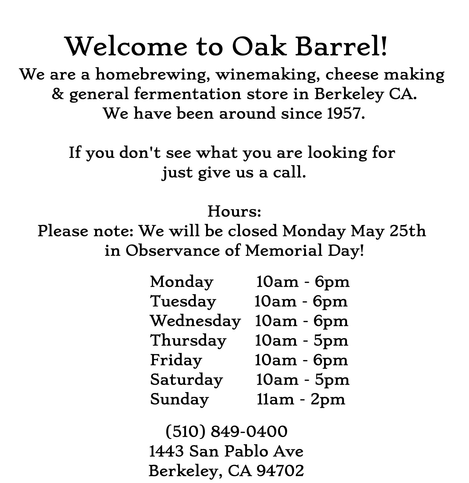 Oak Barrel Winecraft