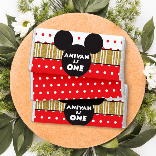 Sparkles Mouse Birthday Chocolate Wrapper - Personalised For You | Design 20353