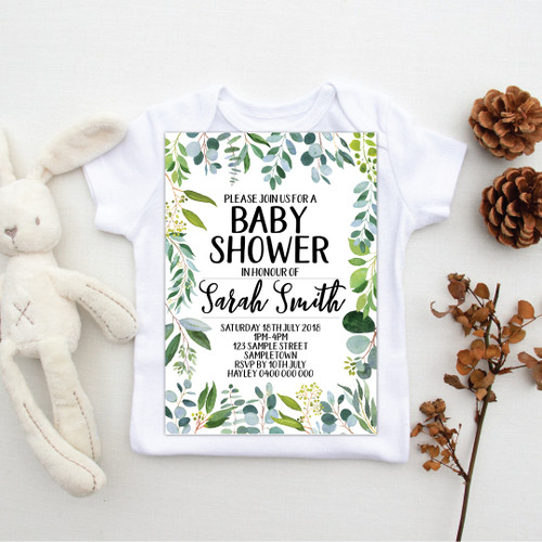 Eucalyptus Grace Baby Shower Invitation - Personalised For You | Design 20314