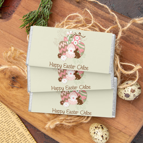 Easter Blush Chocolate Wrapper - Personalised For You | Design 20265