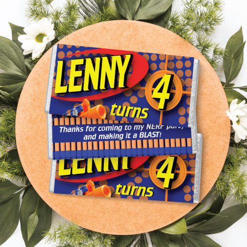 Foam Blaster Birthday Chocolate Wrapper - Personalised For You | Design 20517