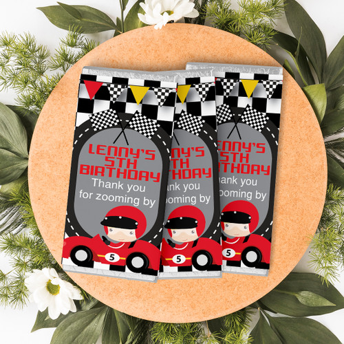 Mini Grand Prix Birthday Chocolate Wrapper - Personalised For You | Design 20147