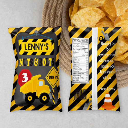 Construction Chip Packet - Personalised For You | Design 20024