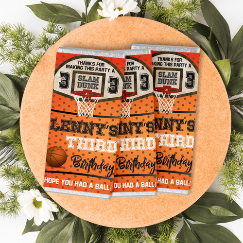 Basketball Birthday Chocolate Wrapper - Personalised For You | Design 20123