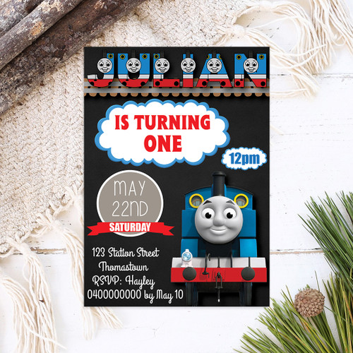 Train Birthday Invitation - Personalised For You | Design 20106