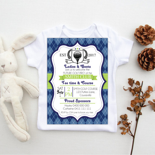 Golf Baby Shower Invitation - Personalised For You | Design 20135