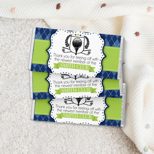 Golf Baby Shower Chocolate Wrapper - Personalised For You | Design 20135