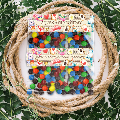 Wonderland Whimsy Birthday Bag Topper - Personalised For You | Design 20053