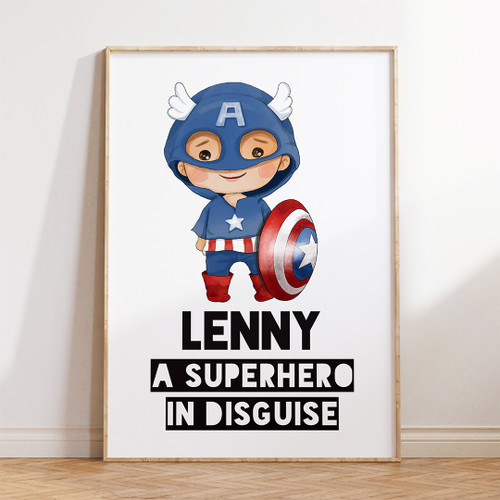 Shield Hero Print - Personalised For You | Design 21005 White