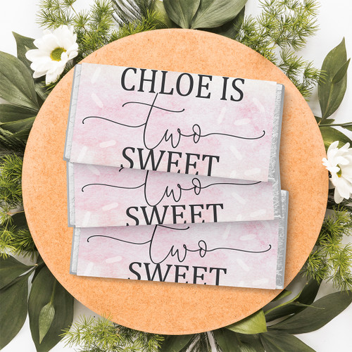 Two Sweet Birthday Chocolate Wrapper - Personalised For You | Design 20811