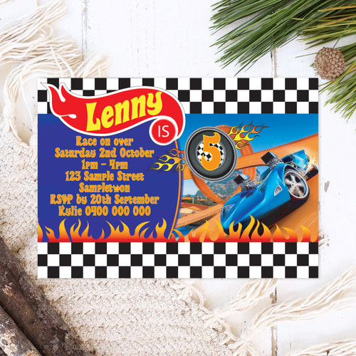 Flame Racers Birthday Invitation - Personalised For You | Design 20807