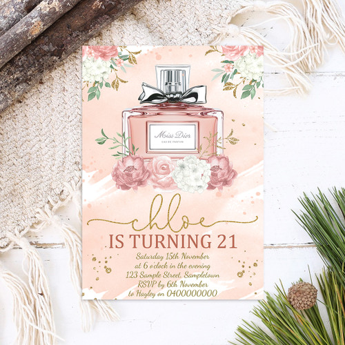 Blush Parfum Birthday Invitation - Personalised For You | Design 20787