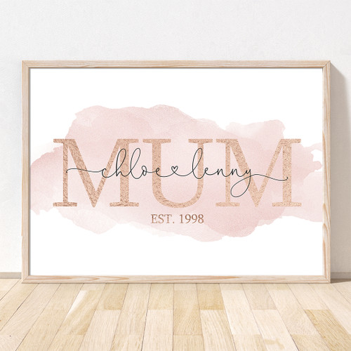 Established Blush Memories Print - Personalised For You | Design 20891