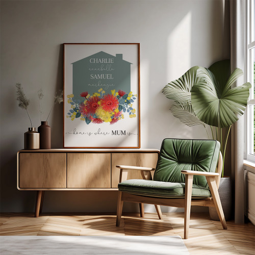 Native Bloom Home Print - Personalised For You | Design 20924