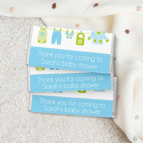 Little Laundry Baby Shower Chocolate Wrapper - Personalised For You | Design 20016