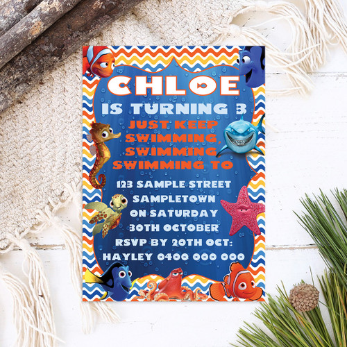 Ocean Friends Birthday Invitation - Personalised For You | Design 20117