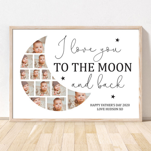 I Love You To The Moon And Back Photo Print - Personalised For You | Design 20761