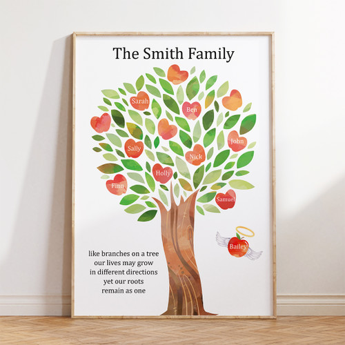Family Tree Print - Personalised For You | Design 20748