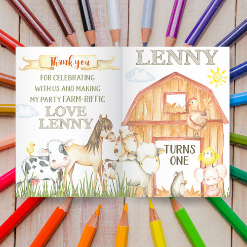 Farm Animals Colouring Book - Personalised For You | Design 20387