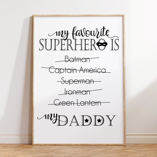 Superhero Daddy Print - Ready To Print | Design 20668