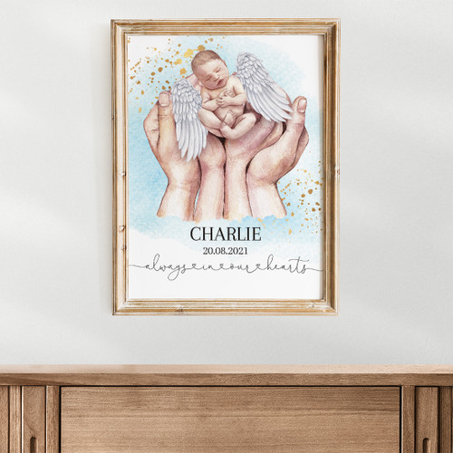 Baby In Memory Print | PERSONAL USE | Blue Design 20997