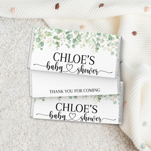 Greenery Baby Shower Chocolate Wrapper - Personalised For You | Design 20978