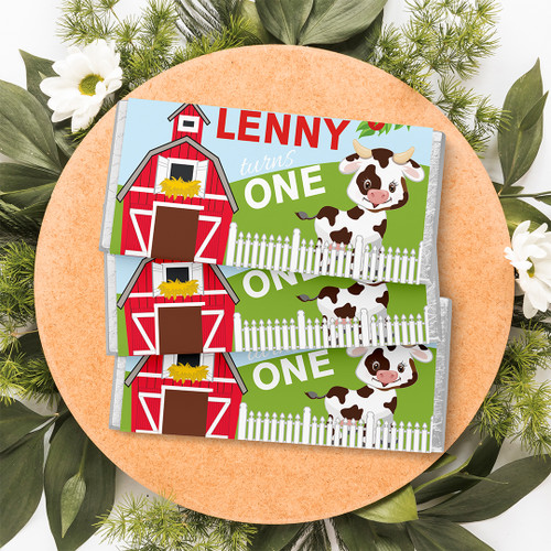 Cow Birthday Chocolate Wrapper - Personalised For You | Design 20609