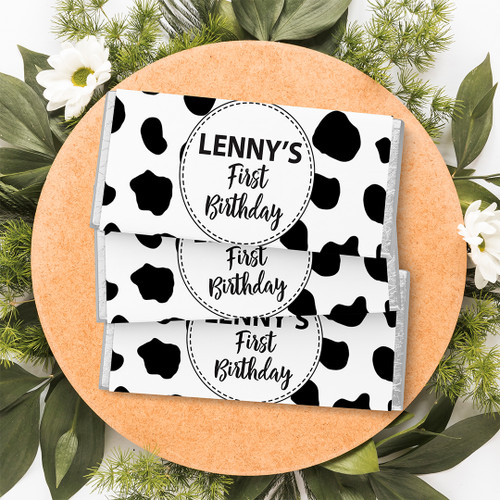 Cow Birthday Chocolate Wrapper - Personalised For You | Design 20608